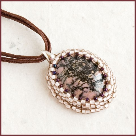 Rodonit 3. náhrdelník minerál elegance 