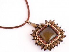 Náramek - zlato hnědý - duhový