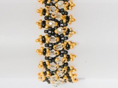 Náramek - zlato hnědý - duhový