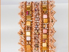 Náramek - zlato hnědý - duhový