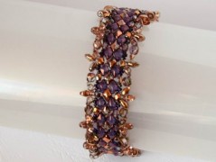 Náramek - zlato hnědý - duhový