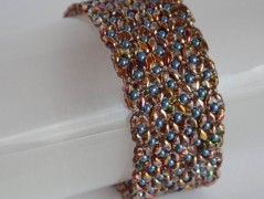 Náramek - zlato hnědý - duhový