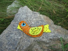 Hedvábná šála V lese.