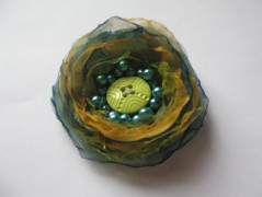 Hedvábná šála V lese.