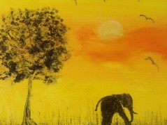 Hedvábná šála V lese.